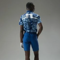 Jlindeberg J.Lindeberg Martin Print Golf Polo Shirt 11 Jlindeberg J.Lindeberg Martin Print Golf Polo Shirt -Golf Sweaters Sales J.Lindeberg Martin Print Regular Fit Polo GMJT07413 0470 SHLIN150 Hibiscus BlueWhite Model 3