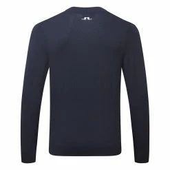 Jlindeberg J.Lindeberg Gus Golf Sweater -Golf Sweaters Sales J.Lindeberg SS22 Gus Golf Sweater GMKW05753 6855 Code SWLIN060 M JL Navy White Back