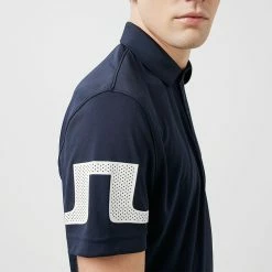 Jlindeberg J.Lindeberg Heath Golf Polo Shirt -Golf Sweaters Sales J.Lindeberg SS22 Heath Regular Fit Polo GMJT06335 6855 Code SHLIN061 M JL Navy Model 2