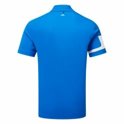 Jlindeberg J.Lindeberg Heath Golf Polo Shirt -Golf Sweaters Sales J.Lindeberg SS23 Heath Regular Fit Polo GMJT07621 0357 SHLIN175 Lapis BlueWhite Back