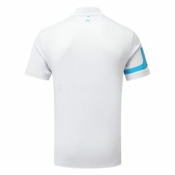 Jlindeberg J.Lindeberg Heath Golf Polo Shirt -Golf Sweaters Sales J.Lindeberg SS23 Heath Regular Fit Polo GMJT07621 U199 SHLIN176 Light Grey MelangeBrilliant Blue Back