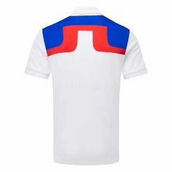 Jlindeberg J.Lindeberg Jeff Golf Polo Shirt 5 Jlindeberg J.Lindeberg Jeff Golf Polo Shirt -Golf Sweaters Sales J.Lindeberg SS23 Jeff Regular Fit Polo GMJT07620 0000 SHLIN181 WhiteLapis BlueFiery Red Back
