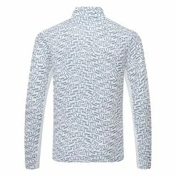 Jlindeberg J.Lindeberg Luke Print 1/2 Zip Golf Sweater 5 Jlindeberg J.Lindeberg Luke Print 1/2 Zip Golf Sweater -Golf Sweaters Sales J.Lindeberg SS23 Luke Print Half Zip Mid Layer AMJS08260 A035 SWLIN107 White Outline Bridge Swirl Back