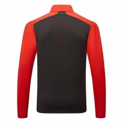 Jlindeberg J.Lindeberg Terry 1/4 Zip Golf Sweater -Golf Sweaters Sales J.Lindeberg SS23 Terry Mid Layer AMJS07868 G135 SWLIN109 FieryRedJLNavy Back