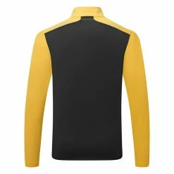 Jlindeberg J.Lindeberg Terry 1/4 Zip Golf Sweater -Golf Sweaters Sales J.Lindeberg SS23 Terry Mid Layer AMJS07868 I040 SWLIN108 CitrusJL NavyWhite Back