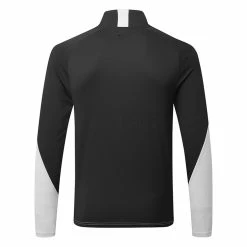 Mizuno Winter Breeze 1/4 Zip Golf Sweater -Golf Sweaters Sales Mizuno AW22 Winter Breeze 1 4 Zip 52GA2506 05 SWMIZ052 2XL Grey Black Back