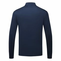 Nike Dry Victory Solid Long Sleeve Golf Polo Shirt 5 Nike Dry Victory Solid Long Sleeve Golf Polo Shirt -Golf Sweaters Sales Nike Golf AW22 Dri Fit Victory Solid Long Sleeve Shirt DN2344 419 SHNIK817 S College Navy White back