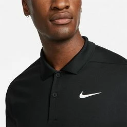 Nike Dry Victory Solid Golf Polo Shirt -Golf Sweaters Sales Nike SS22 Dry Victory Solid Golf Polo Shirt DH0822 010 M Black White Model 2