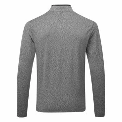 Nike Dry Victory Heather 1/2 Zip Golf Sweater -Golf Sweaters Sales Nike SS22 Victory Heather 1 2 Zip Golf Sweater Black Black White DH1261 010 SWNIK247 M Back