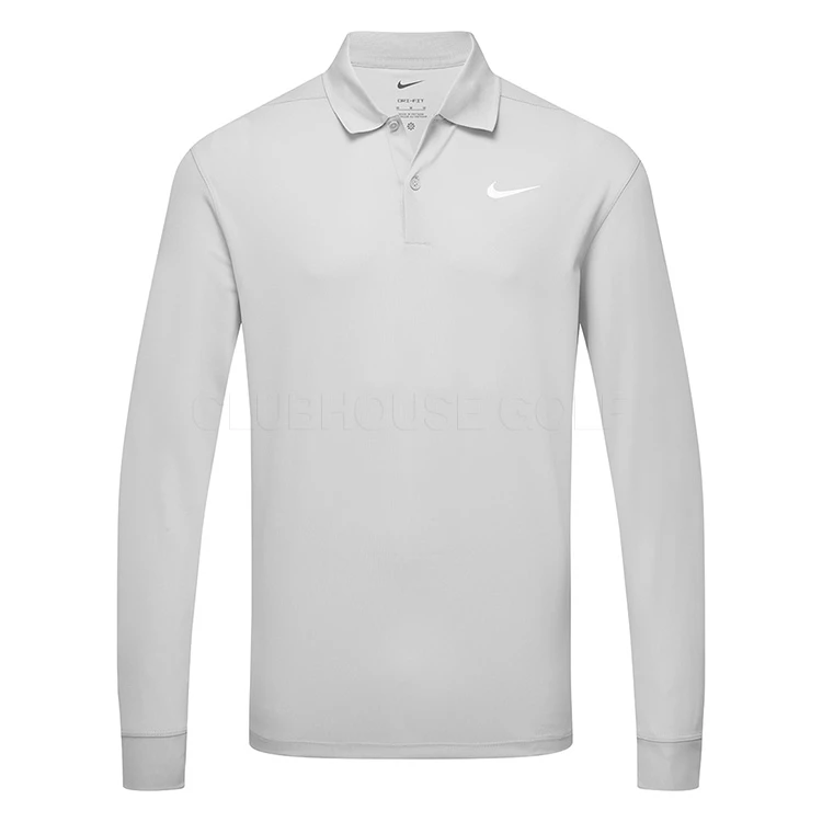 Nike Dry Victory Solid Long Sleeve Golf Polo Shirt 1 Nike Dry Victory Solid Long Sleeve Golf Polo Shirt