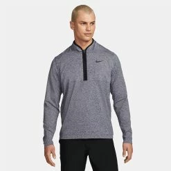 Nike Dry Victory Heather 1/2 Zip Golf Sweater 9 Nike Dry Victory Heather 1/2 Zip Golf Sweater -Golf Sweaters Sales Nike Victory Heather 1 2 Zip Golf Sweater Obsidian Black DH1261 451 SWNIK257 Model 1