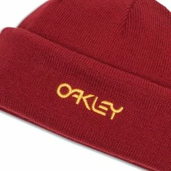 Oakley B1B Logo Golf Beanie -Golf Sweaters Sales Oakley B1B Logo Beanie Iron Red 3