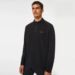 Oakley Range 2.0 1/4 Zip Golf Pullover -Golf Sweaters Sales Oakley SS21 Range Pullover 2.0 Sweater 400205 02E Code SWOAK086 Blackout Model 1