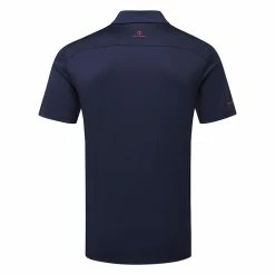Oscarjacobson Oscar Jacobson Chap II Tour Golf Polo Shirt -Golf Sweaters Sales Oscar Jacobson SS22 Chap Tour Polo Shirt OJTS0041 Code SHOSC194 M Navy Jewel Red Back