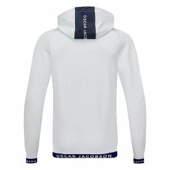 Oscarjacobson Oscar Jacobson Travis Golf Hoodie -Golf Sweaters Sales Oscar Jacobson SS22 Travis Midlayer Hoodie OJTOP0044 Code SWOSC201 M White Navy Back