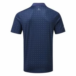 Oscarjacobson Oscar Jacobson Barton Golf Polo Shirt -Golf Sweaters Sales Oscar Jacobson SS21 Barton Polo Shirt OJTS0027 Code SHOSC175 Navy back