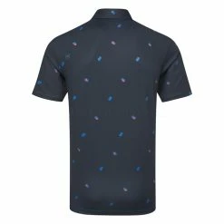 Ping Two Tone Golf Polo Shirt -Golf Sweaters Sales Ping SS23 Two Tone Polo Shirt P03571 NPO SHPIN348 Navy Poppy Multi Back