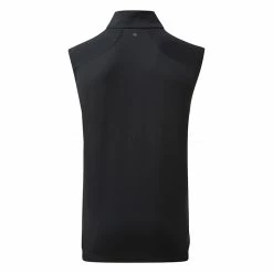Ping Ramsey 1/2 Zip Golf Vest -Golf Sweaters Sales Ping SS19 Ramsey 1 4 Zip Vest P03357 060 Code SSPIN025 Black back