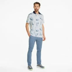 Puma MATTR Lowlands Golf Polo Shirt -Golf Sweaters Sales Puma AW22 Mattr Lowlands Polo 535453 01 SHPUM636 Bright White Navy Blazer S Model 2