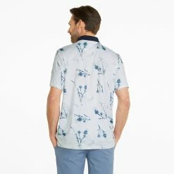 Puma MATTR Lowlands Golf Polo Shirt -Golf Sweaters Sales Puma AW22 Mattr Lowlands Polo 535453 01 SHPUM636 Bright White Navy Blazer S Model 3