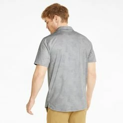 Puma Cloudspun Leaflet Golf Polo Shirt 11 Puma Cloudspun Leaflet Golf Polo Shirt -Golf Sweaters Sales Puma SS22 Cloudspun Leaflet Polo 535445 01 SHPUM652 Quiet Shade Heather Model 3
