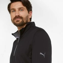 Puma Gamer 1/4 Zip Golf Popover -Golf Sweaters Sales Puma SS22 Gamer 1 4 Zip Sweater 599127 01 Code SWPUM229 M Black model 2