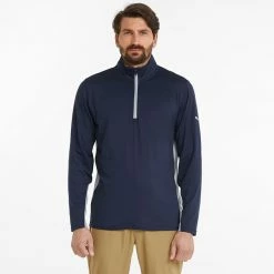 Puma Gamer 1/4 Zip Golf Popover 9 Puma Gamer 1/4 Zip Golf Popover -Golf Sweaters Sales Puma SS22 Gamer 1 4 Zip Sweater 599127 03 Code SWPUM231 M Navy Blazer model 1