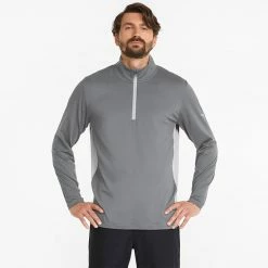 Puma Gamer 1/4 Zip Golf Popover -Golf Sweaters Sales Puma SS22 Gamer 1 4 Zip Sweater 599127 20 Code SWPUM232 M Quiet Shade model 1