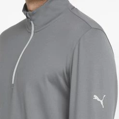 Puma Gamer 1/4 Zip Golf Popover -Golf Sweaters Sales Puma SS22 Gamer 1 4 Zip Sweater 599127 20 Code SWPUM232 M Quiet Shade model 2