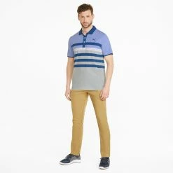 Puma MATTR One Way Golf Polo Shirt 10 Puma MATTR One Way Golf Polo Shirt -Golf Sweaters Sales Puma SS22 Mattr One Way Polo 599115 25 SHPUM650 Lavendar Pop Blazing Blue Model 2