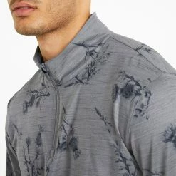 Puma Cloudspun Lowlands 1/4 Zip Golf Popover -Golf Sweaters Sales Puma Cloudspun Lowlands 1 4 Zip Golf Popover Quiet Shade Heather 537067 02 SWPUM258 Model 2