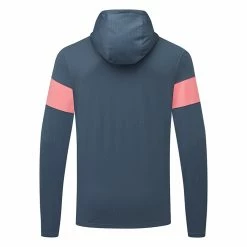 Puma MATTR Colour Block Golf Hoodie -Golf Sweaters Sales Puma SS23 Mattr Colourblock Hoodie 620252 05 SWPUM282 Evening Sky Flamingo Pink Back