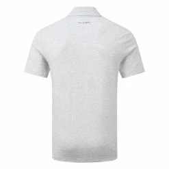 TravisMathew Make Camp Golf Polo Shirt -Golf Sweaters Sales Travis Mathew SS21 Make Camp Golf Polo Shirt 1MW145 Code SHTRA048 Heather Light Grey Back