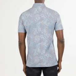 TravisMathew Patio Time Golf Polo Shirt -Golf Sweaters Sales Travis Mathew SS21 Patio Time Golf Polo Shirt 1MW148 SHTRA058 L Heather Medium Grey Model 3