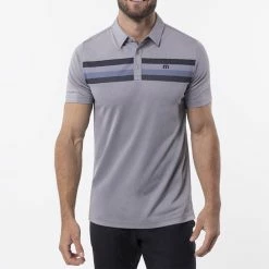 TravisMathew Private Dock Golf Polo Shirt 9 TravisMathew Private Dock Golf Polo Shirt -Golf Sweaters Sales Travis Mathew SS21 Private Dock Golf Polo Shirt 1MW149 SHTRA054 M Heather Medium Grey Model 1