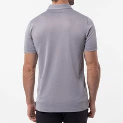 TravisMathew Private Dock Golf Polo Shirt 11 TravisMathew Private Dock Golf Polo Shirt -Golf Sweaters Sales Travis Mathew SS21 Private Dock Golf Polo Shirt 1MW149 SHTRA054 M Heather Medium Grey Model 3