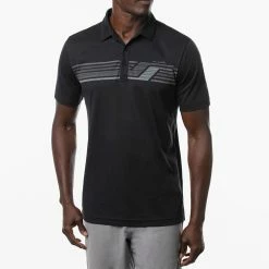 TravisMathew River Basin Golf Polo Shirt -Golf Sweaters Sales Travis Mathew SS21 River Basin Golf Polo Shirt 1MW150 SHTRA059 L Black Model 1