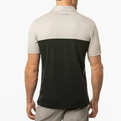 TravisMathew Salad Days Golf Polo Shirt -Golf Sweaters Sales Travis Mathew SS21 Salad Days Golf Polo Shirt 1MW110 SHTRA056 S Heather Light Grey Model 3