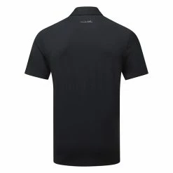 TravisMathew The Heater Golf Polo Shirt Black -Golf Sweaters Sales Travis Mathew SS21 The Heater Golf Polo Shirt 1MW395 Code SHTRA038 M Black Back