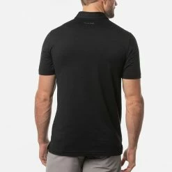 TravisMathew The Heater Golf Polo Shirt Black -Golf Sweaters Sales Travis Mathew SS21 The Heater Golf Polo Shirt 1MW395 Code SHTRA038 M Black Model 3
