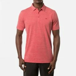 TravisMathew The Heater Golf Polo Shirt Black -Golf Sweaters Sales Travis Mathew SS21 The Heater Golf Polo Shirt 1MW395 Code SHTRA039 M Heather Scooter model 1