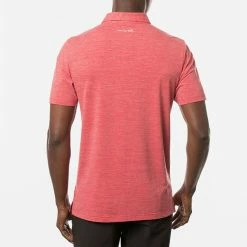 TravisMathew The Heater Golf Polo Shirt Black -Golf Sweaters Sales Travis Mathew SS21 The Heater Golf Polo Shirt 1MW395 Code SHTRA039 M Heather Scooter model 3