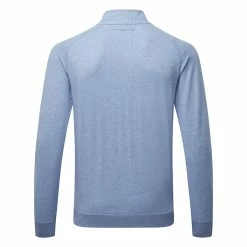 TravisMathew Zachary 1/2 Zip Golf Sweater -Golf Sweaters Sales Travis Mathew SS22 Zachary Sweater 1MQ470 4HLB Code SWTRA017 M Heather Light Blue back