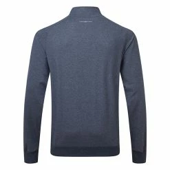 TravisMathew Zachary 1/2 Zip Golf Sweater -Golf Sweaters Sales Travis Mathew SS21 Zachary Sweater 1MQ470 4HBN Code SWTRA004 Heather Blue Nights back