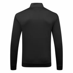 Underarmour Under Armour Fleece 1/4 Zip Golf Sweater -Golf Sweaters Sales Under Armour AW22 1 4 Zip Sweater 1373358 001 SWUND171 XL Black Black Back