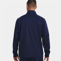 Underarmour Under Armour Fleece 1/4 Zip Golf Sweater 11 Underarmour Under Armour Fleece 1/4 Zip Golf Sweater -Golf Sweaters Sales Under Armour AW22 1 4 Zip Sweater 1373358 410 SWUND174 XXL Midnight Navy Black Model 3