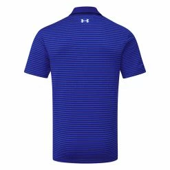 Underarmour Under Armour Playoff 2.0 Hollen Stripe Golf Polo Shirt -Golf Sweaters Sales Under Armour AW22 Playoff 2.0 Hollen Stripe Polo Shirt 1327037 489 SHUND298 Bauhaus Blue Versa Blue Oxford Blue Back