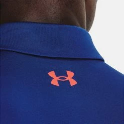 Underarmour Under Armour Playoff 2.0 Low Round Golf Polo Shirt -Golf Sweaters Sales Under Armour AW22 Playoff 2.0 Polo Shirt 1327037 491 SHUND296 Bauhaus Blue Oxford Blue Bolt Red Model 2