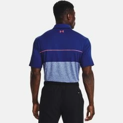 Underarmour Under Armour Playoff 2.0 Low Round Golf Polo Shirt -Golf Sweaters Sales Under Armour AW22 Playoff 2.0 Polo Shirt 1327037 491 SHUND296 Bauhaus Blue Oxford Blue Bolt Red Model 3
