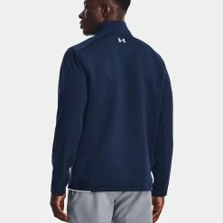 Underarmour Under Armour Storm Daytona 1/2 Zip Golf Sweater -Golf Sweaters Sales Under Armour AW22 Storm Daytona Half Zip Wind Top 1373409 408 WTUND095 Academy Academy Reflective Model 3